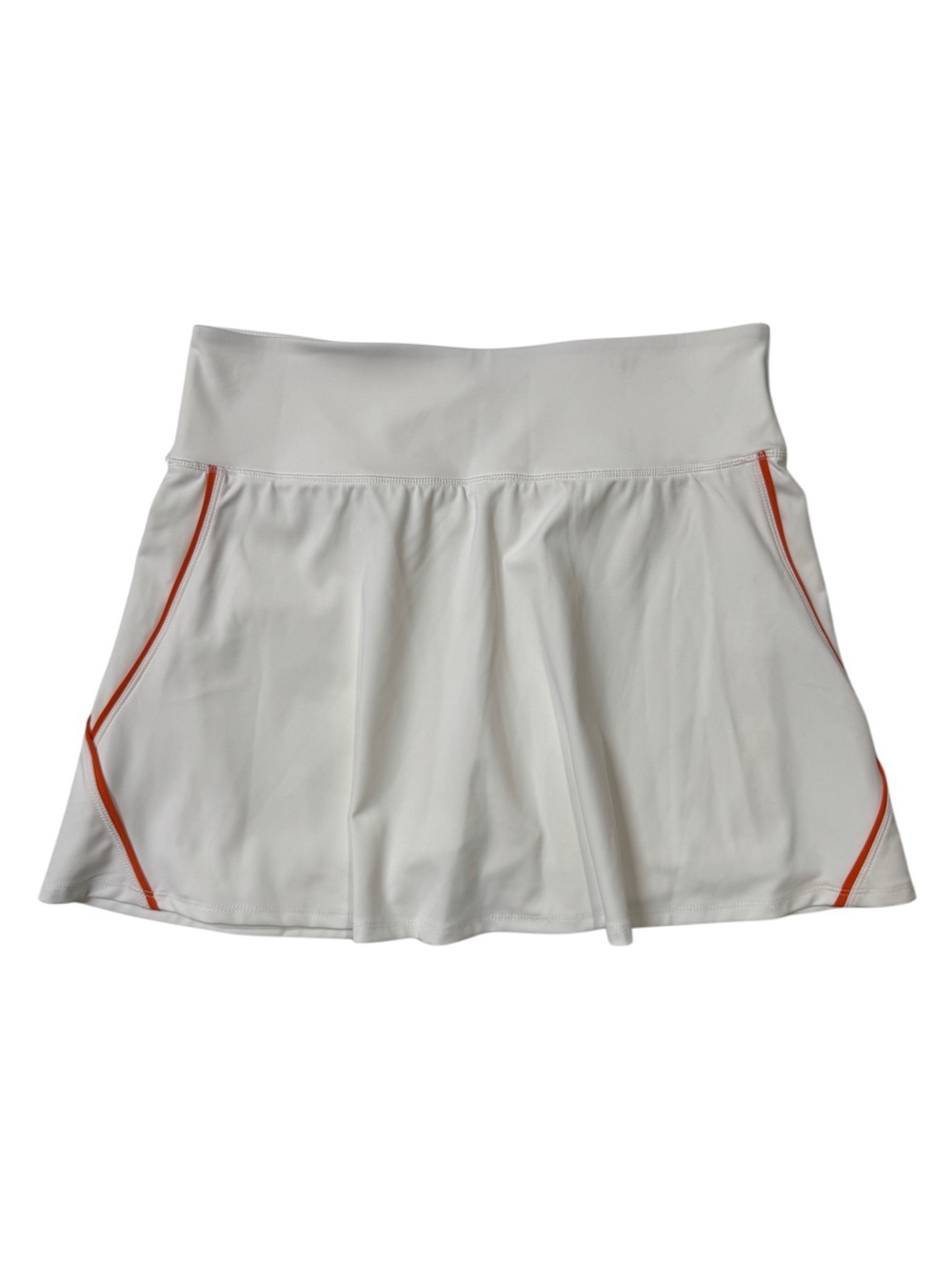 {Sincerely Jules Active} White Orange Asymmetrical Waist Golf Skort WAS28 - Picture 2 of 4